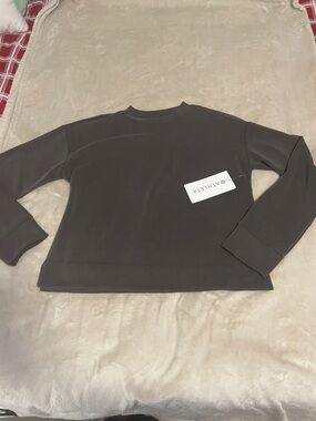 Athleta Brown Relaxed Crew Sweatshirt